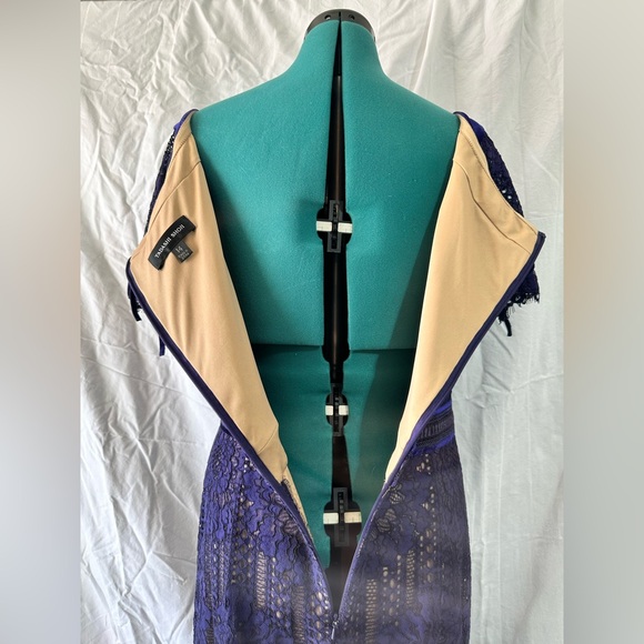 Tadashi Shoji Blue Illusion ROSINA GOWN Dress Size 14. NEW PICTURES! - Picture 15 of 16